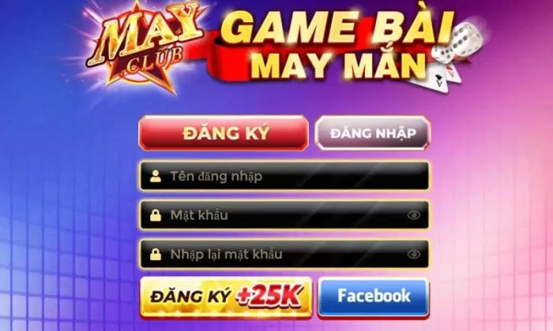 Hướng dẫn tham gia game bài tại Mayclub